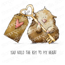 EB1132 Stamping Bella Cling Stamps-Guinea With A Key