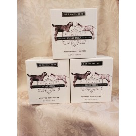 Beekman 1802 Whipped Body Cream 8 oz. PURE Unscented Lot of 3