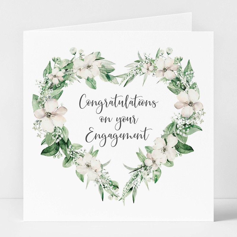 Engagement Card, Congratulations on Your Engagement Floral Greeting Card