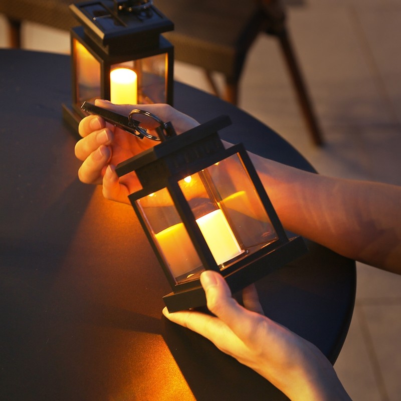 LED Outdoor Solar Lantern Garden Hanging Solar Lamp with Decorative