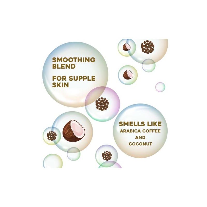OGX, Body Wash y Exfoliante de Coco y Café, 577