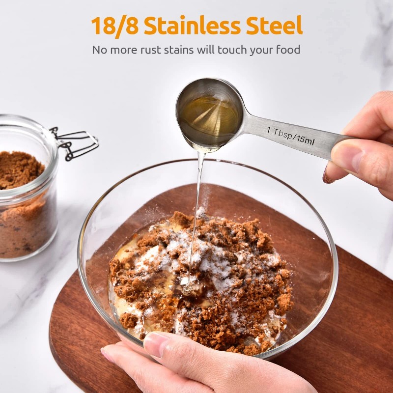 U-Taste Measuring Spoons: U-Taste 18/8 Stainless Steel Set of 7
