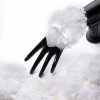 Package of 6 White Feather Corsage Sequin Wristlets