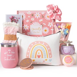 Birthday Gifts Basket for Women,Relaxation Spa Bath Set Self Care Package Box for Girls,Get Well Soon Kit for Her, Mother's Day Thinking of You Christmas Gift Ideas for Mom, Friends,Sister, Wife