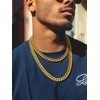 Cuban Link Chain 22inch Stainless Steel Mens Golden Necklace Mens