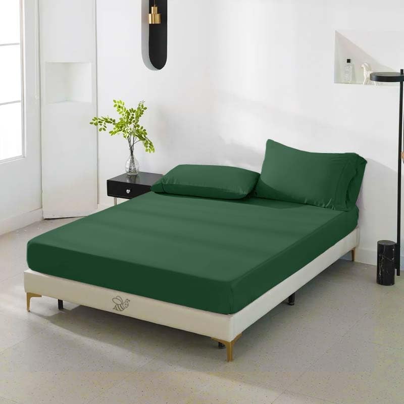 Fitted Sheet Bedding Soft Brushed Fabric, 25cm Side Stretch Deep