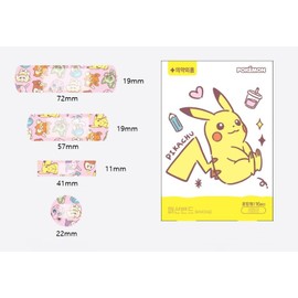 2Pack, Pikachu Adhesive Bandages 16 Count Each, 32 Count Total, First Aid Bandages with Cute Designs (Assorted2)