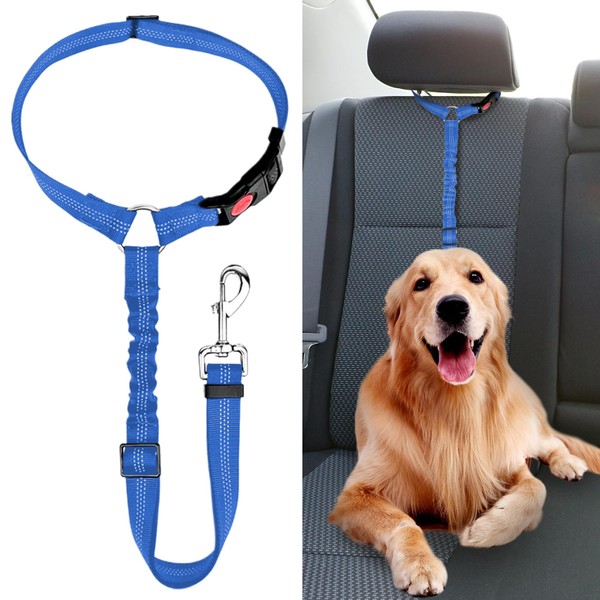Adjustable Seat Belt Dog Car Headrest, Safety Harness Dog, Dog