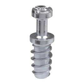 Amig - Eccentric Bolt | Diameter 6 x 15.5 mm | Furniture Assembly with Star Screw | Ideal for Shelves & Furniture Connection | Galvanised Steel, Silver, Diameter 6 x 15.5 mm, Alloy Steel