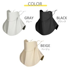 Miracic TN-FACO Face Cover, UV Protection, UPF 50+, Includes Drinking Mouth, Cool, Lightweight, Neck Cover, Unisex, Sunburn Protection, Black