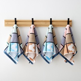 Cute Cartoon Pure Cotton Children's Face Towel - Thick & Absorbent Household Small Towel 25*50cm / 305 Blue Gray 4ea