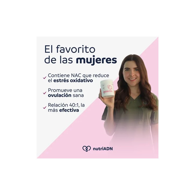 Suplemento Alimenticio NutriADN Inositol Myo & D-Chiro Nac 300g Sin
