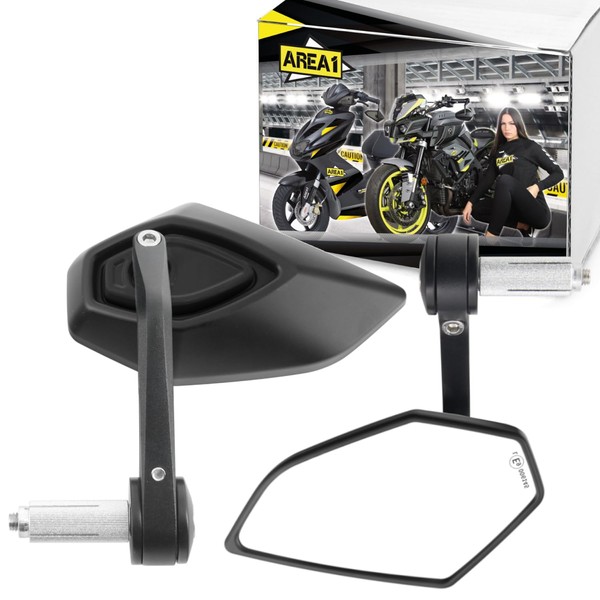 Area1 Motorrad Lenkerendenspiegel Spiegel Set kompatibel mit XVS 1300 Midnight