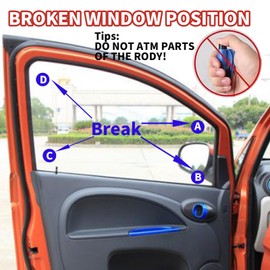 Wozugoy Emergency Keychain Car Escape Tool, 2-in-1 Seatbelt Cutter and Window Breaker, Applicable to 96% Cars Family Pack of 3 Black