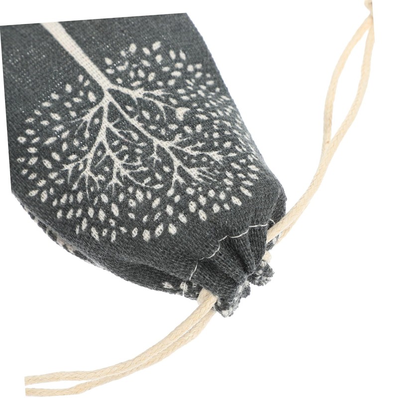 Healeved 5pcs Cotton and Linen Drawstring Storage Pouch for Travel