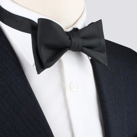 Pajarita de seda para hombre, de microfibra, corbata de moño, clásica, para novios, corbatas formales para hombres, Sarga texturizada, Talla única