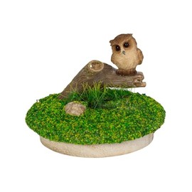 Oubia Owl on Stump Mini Set 6x6x4.5cm Doll Figurine Figurine Animal Garden Decoration Bird H23376