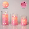 Homemory Flickering Flameless Candles with String Lights, Battery Operated Candles,