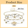 FloralGrace 3 Piece Shell Anklets Beaded Shell Anklets for Women,Shell