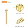 sourcing map Wood Screws M4 x 60mm Slotted Round Head