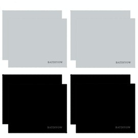 BATDIYOW Premium Microfiber Cleaning Cloths 8 Pack 6 x 7 inches for Glasses Screens and Electronics