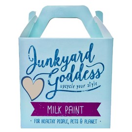 Junkyard Goddess Milk Paint for Wood, Furniture, Metal, Stone, Ceramic and Brick, VOC Free, Toxin Free, Earth Derived, Eco Friendly, No Primer Necessary • Pint, Love (Cream)
