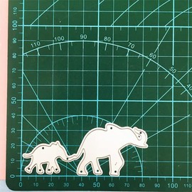 1 Pcs Big Small Elephants Metal Cutting Dies,Animals Die Cuts,DIY Scrapbooking Artist Cutting Dies Stencil Template Molds for DIY Card Making Embossing Photo Birthday Thanksgiving