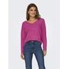 ONLY Women's Onlrica Life L/S V-Neck Jumper KNT Noos, Raspberry