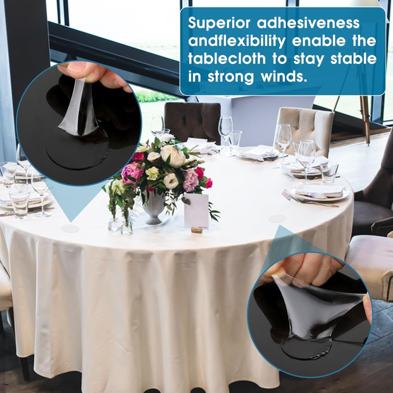 Dimeho Transparent Tablecloth Clips, 40 Pcs Removable Outdoor Table Cloth