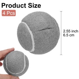 sourcing map 4 Pcs Precut Walkers Tennis Balls, Universal Precut Glide Balls Walkers Accessories Glides for Furniture Legs and Floor Protection, Grey