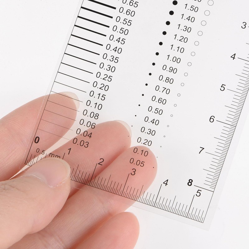 HARFINGTON 5pcs High Precision SEC Size Estimation Chart 8x5.5cm 0.2mm