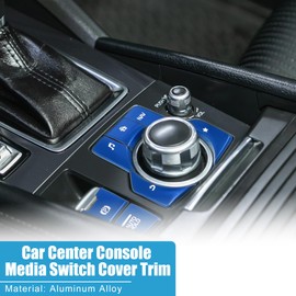 X AUTOHAUX 7 Set Centre Console Switch Panel for Mazda CX-5 17-20 Blue