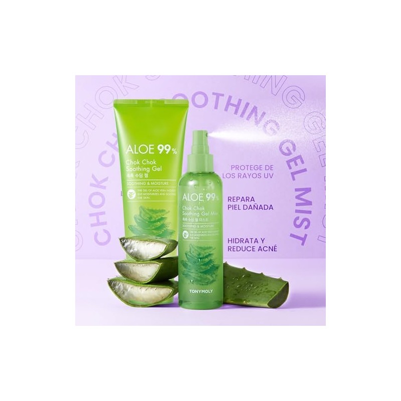 Bruma facial calmante de Aloe vera 93% Chok Chok
