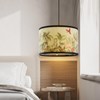 Mewutal Drum Lampshade Bird Pattern Chandelier Lamp Shade Removable Lamp