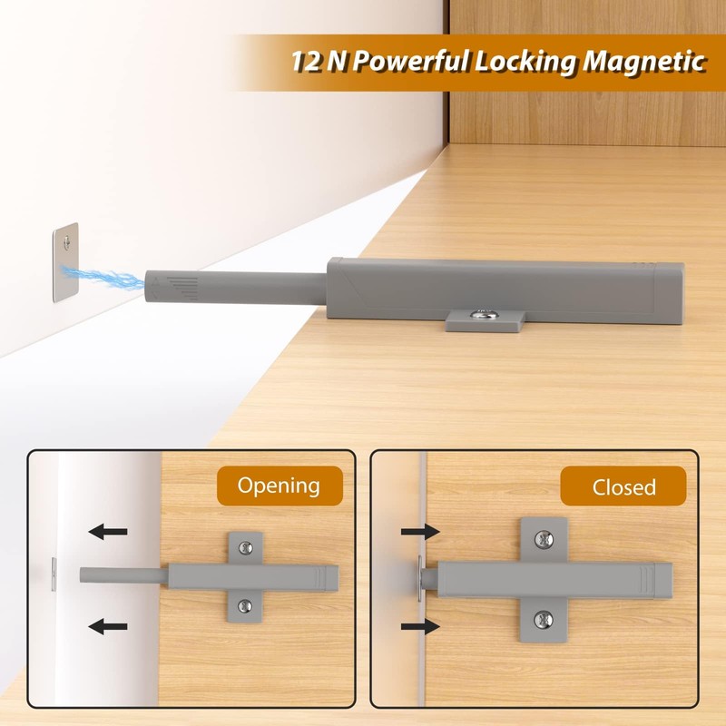 zalati Slide Latch Open Silent Closer for Cupboard Drawer Wardrobe