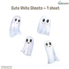 Stickerscape Halloween Window Stickers (Cute White Ghosts - 1 Sheet)