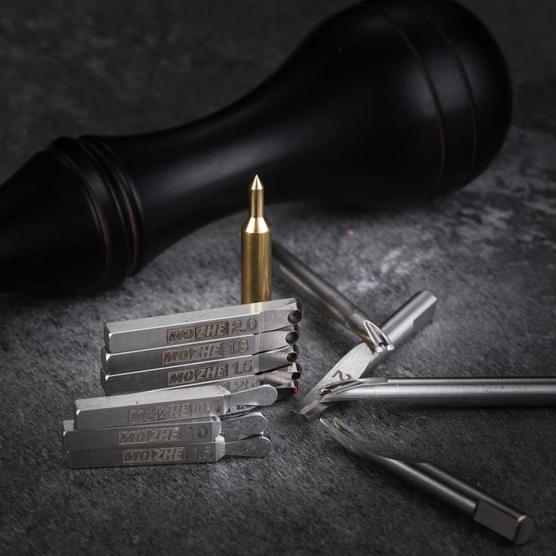 SiiRo 6 in 1 Leather Groover Tool, Edge Beveler Leather