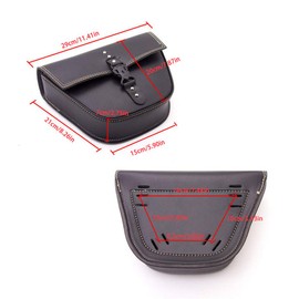 Motorcycle Side Saddle Bag Synthetic Leather With Quickrelease Buckle, Ample Space for Tools, Universal Fitment for Suzuki, Cafe Racer ATV Bikes (Black)