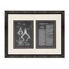 Toilet Plunger Patent Art Chalkboard Print in a Beveled Black