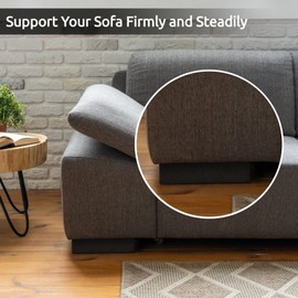 Homaisson 16pcs Couch Legs Replacement Plastic Triangle Corner Sofa Legs Black Couch Legs with Screws Chair Sofa Couch Feet Replacement Furniture Legs, 5.71"×5.71"×1.6"