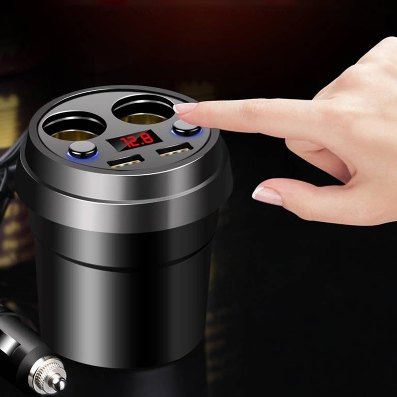CENPEK 120W 12-24V Multifunction Car Charger, Dual USB Interface, Intelligent