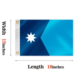 Minnesota State Boat Nautical Flag 12x18 Inch Double Sided 3Ply MN Marine Flag Nylon Small Yacht Sail Pontoon Boat ATV Bike Truck Motorcycle Banner Brass Grommets Patriotic (MN)