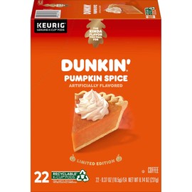 Dunkin' Pumpkin Spice Coffee, 22-Count Pods (2020) Limited Edition
