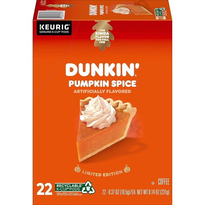 Dunkin' Pumpkin Spice Coffee, 22-Count Pods (2020) Limited Edition