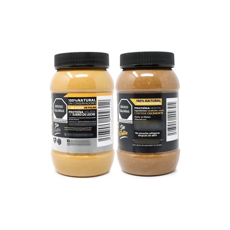 2 Pack Crema De Cacahuate Natural Whey Iso Cacao Crunchy