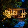 Flacchi Solar Garden Lights Outdoor Waterproof - Dragonfly Decor with
