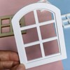 6PCS Dollhouse Windows Miniature Window Frame Ornament 1:12 Scale Dollhouse