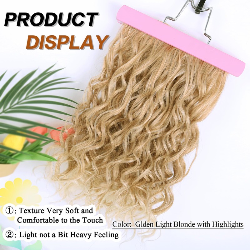 Curly Hair Extensions,LEOSA 4PCS 16 inch Clip in Hair Extensions