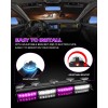 Emergency Dash Strobe Lights Purple White Security Light 48 LED