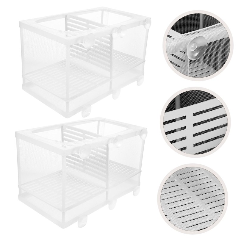 Sosoport Aquarium Fish Breeder Box Mesh Fish Isolation Tank for
